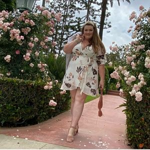 City chic faux wrap dress size L